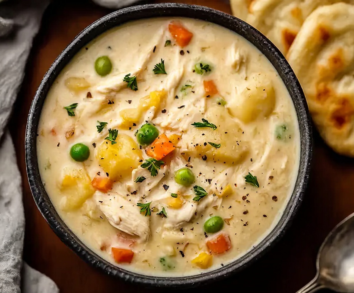creamy chicken pot pie soup