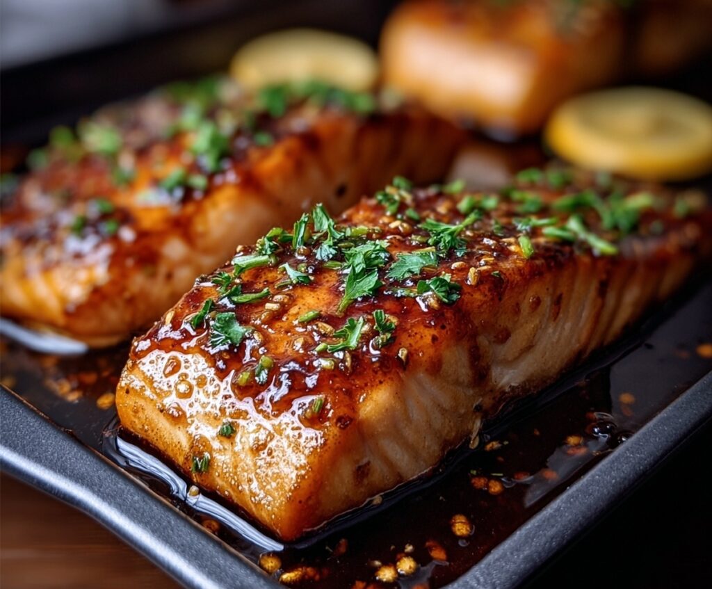 Crispy Honey Garlic Glazed Salmon Recipe