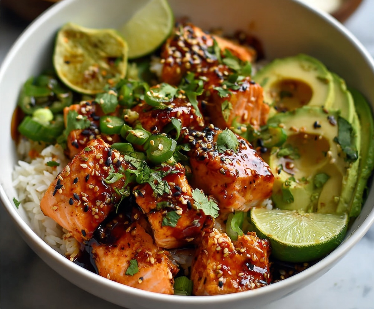 Sweet and Spicy Salmon Bowls