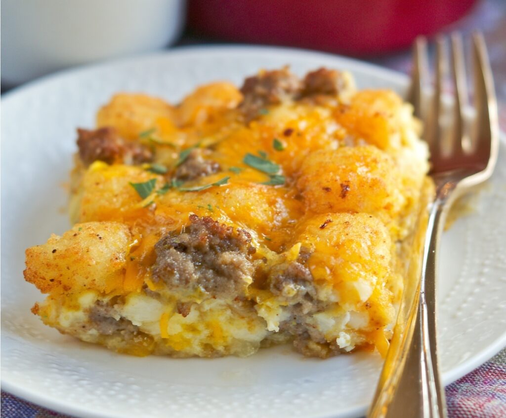 Tater Tot Sausage Breakfast Casserole