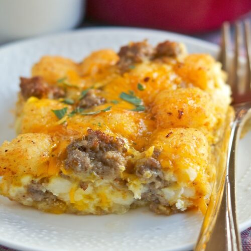 Tater Tot Sausage Breakfast Casserole