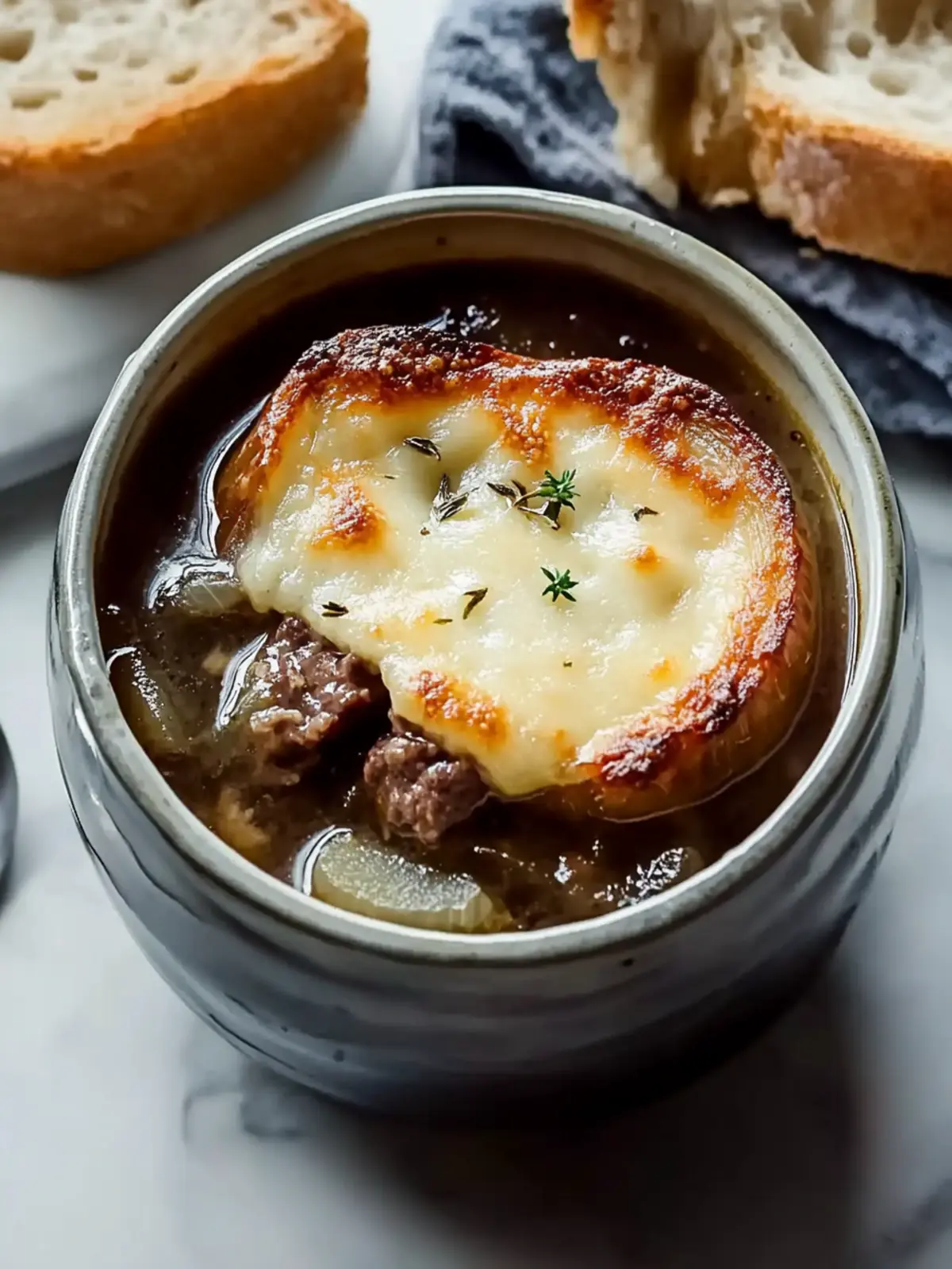 French Onion Soup with Beef