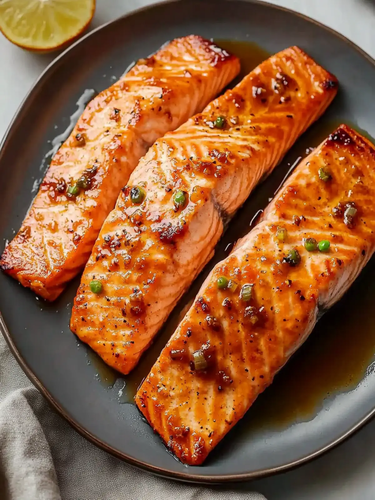 Quick Air Fryer Maple Glazed Salmon
