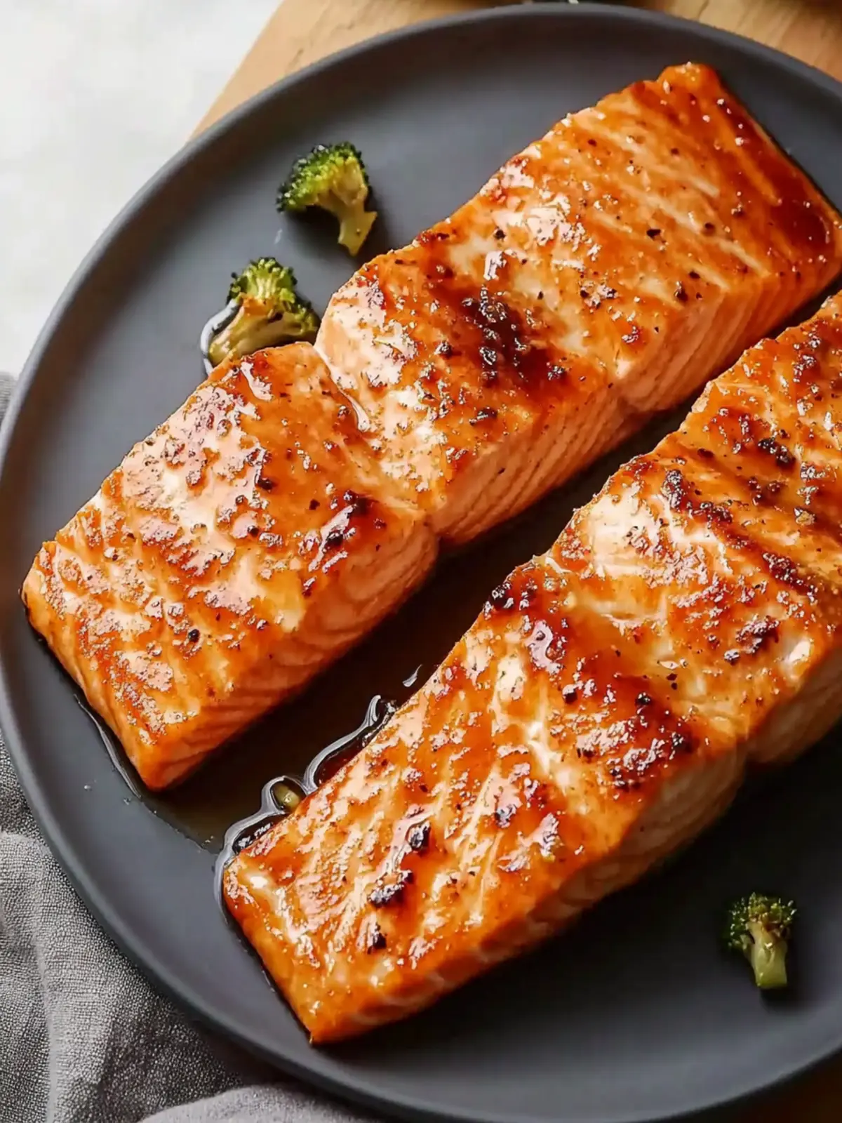 Quick Air Fryer Maple Glazed Salmon