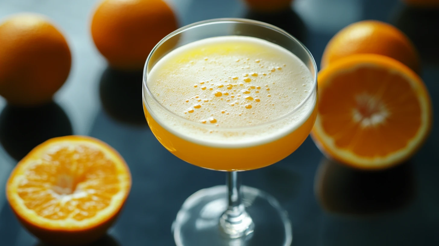 orange juice in the glass