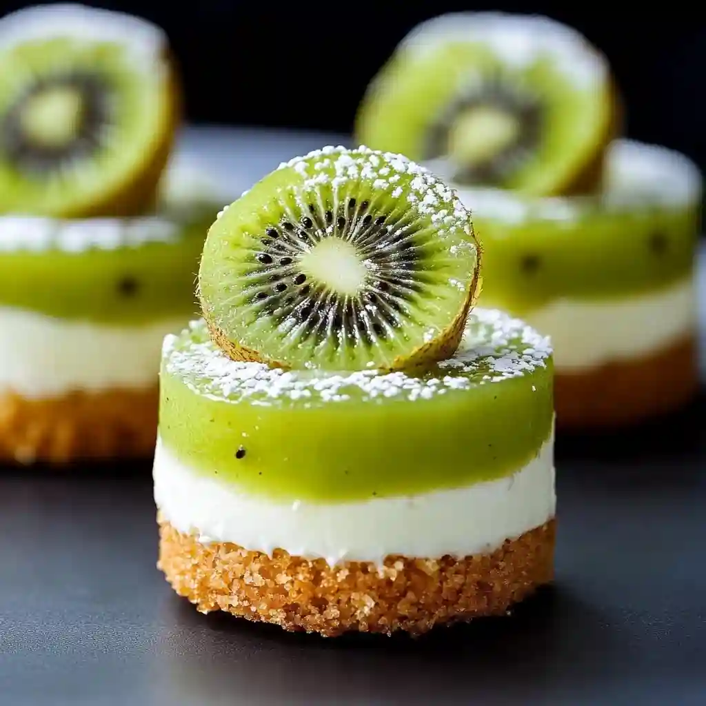 Kiwi lime mini cheesecakes