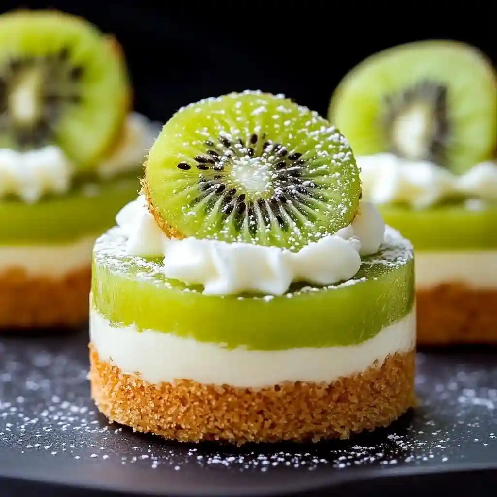 Kiwi lime mini cheesecakes