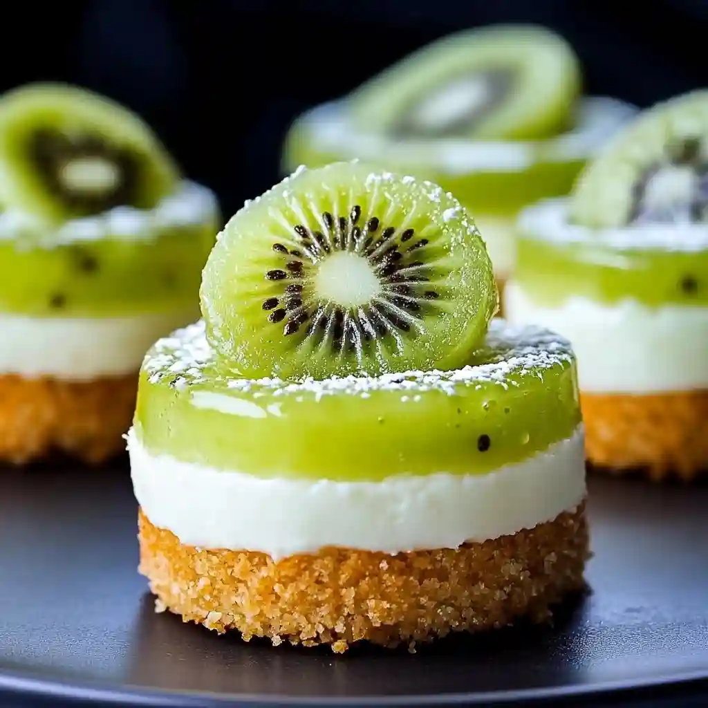 Kiwi lime mini cheesecakes