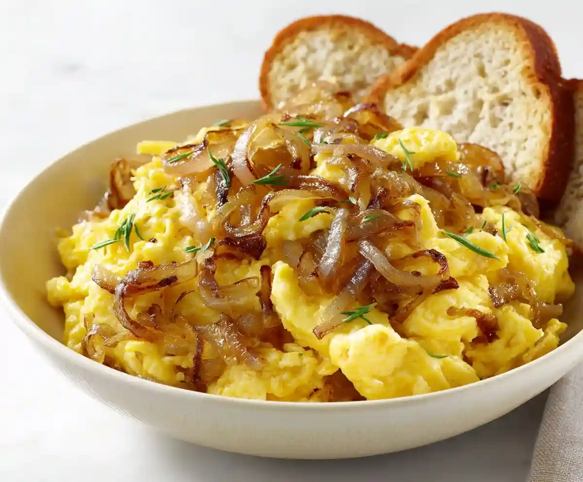 Homemade Eggs with Caramelized Onions