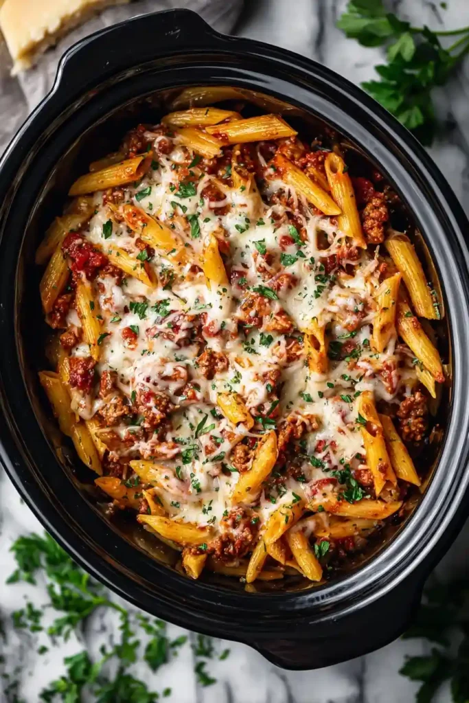 Slow Cooker Baked Ziti