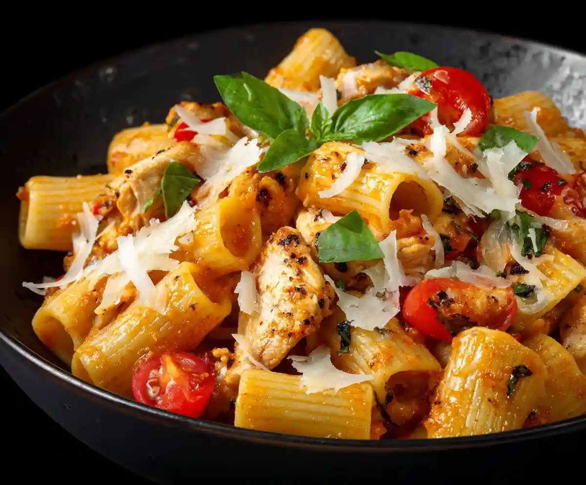 Simple Tomato Basil Chicken Pasta