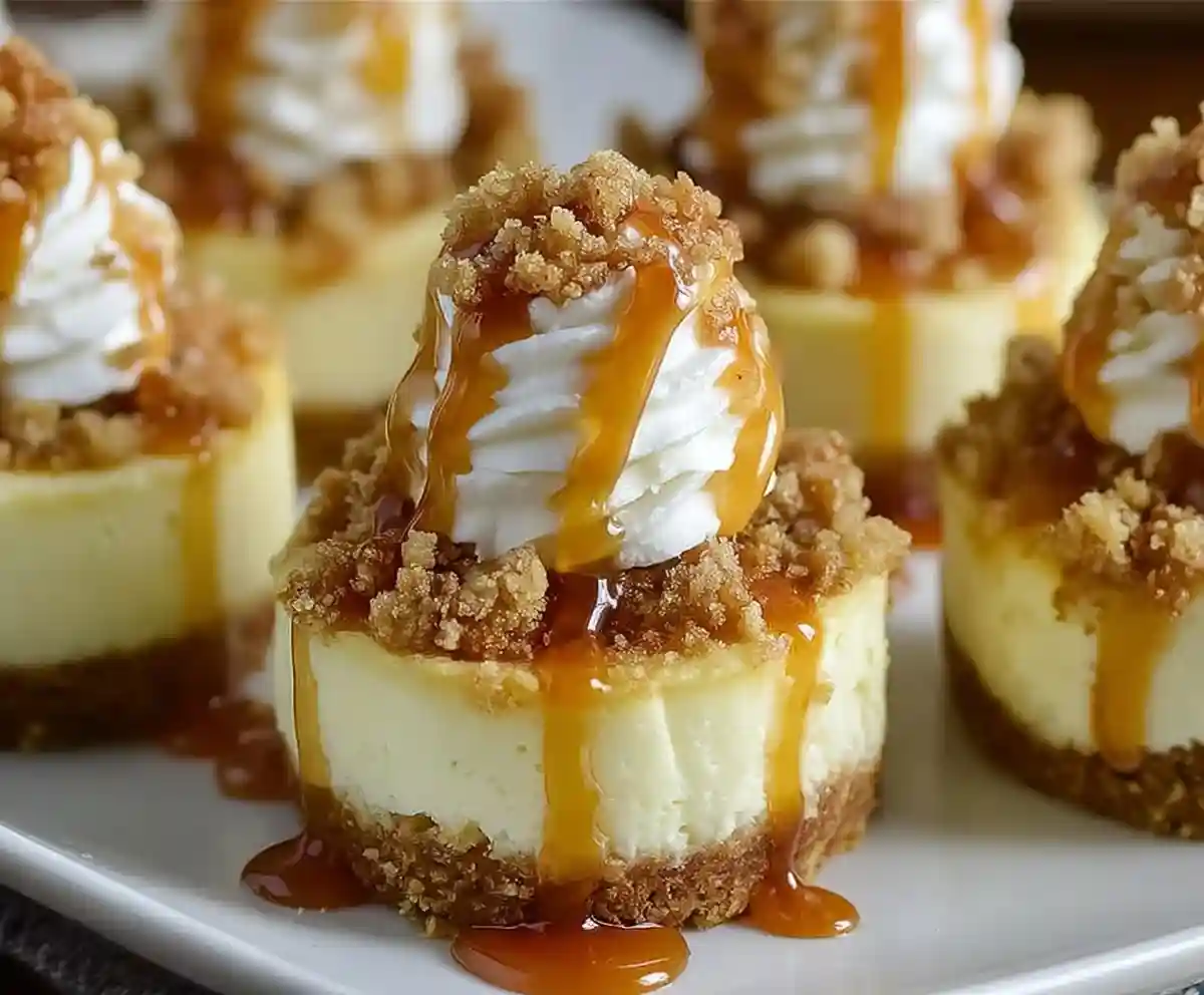 Apple Crisp Mini Cheesecakes