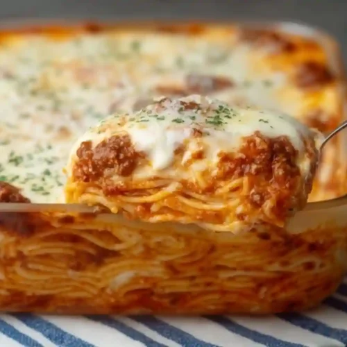 Creamy Baked Spaghetti Lasagna