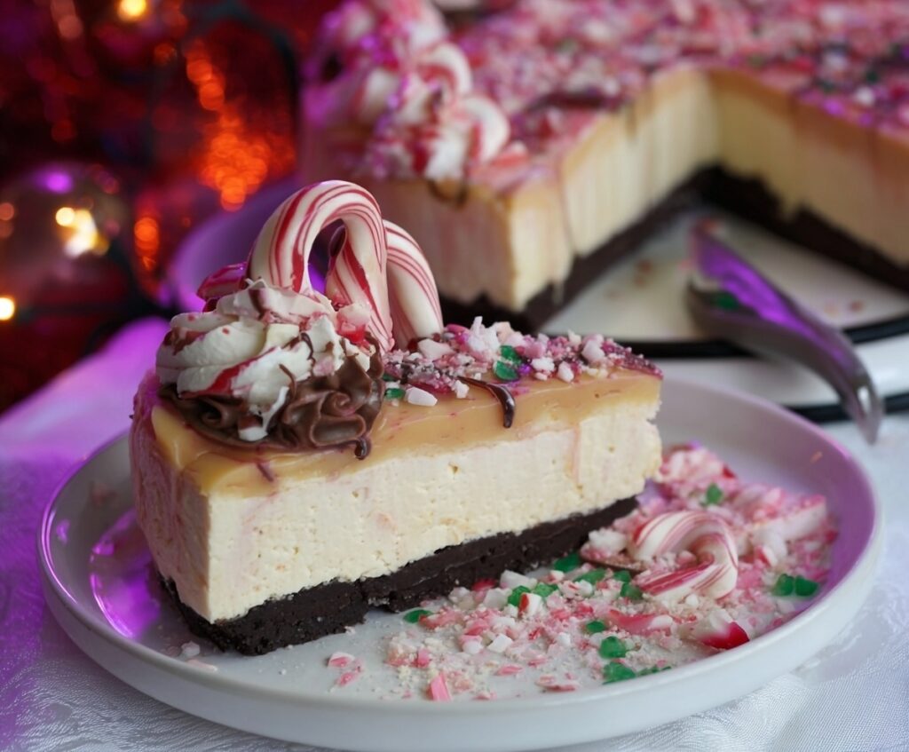 Candy Cane Cheesecake