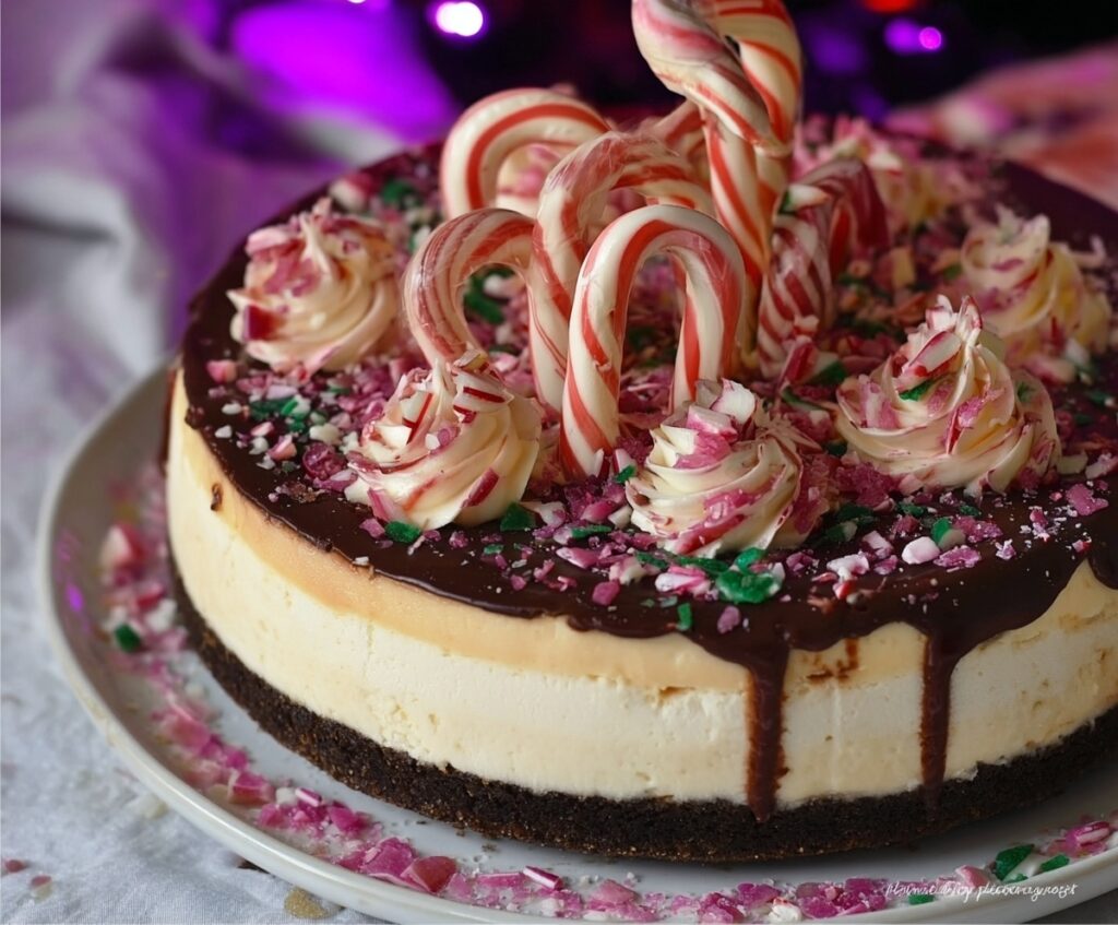 Candy Cane Cheesecake