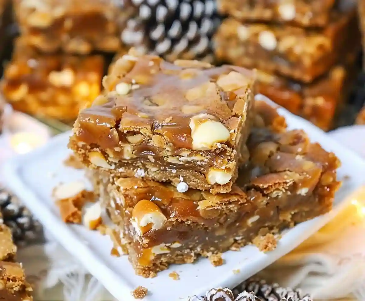 Caramel Gingerbread Cookie Bars!
