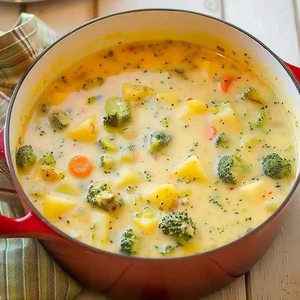Cheddar Broccoli Potato Soup