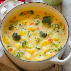 Cheddar Broccoli Potato Soup