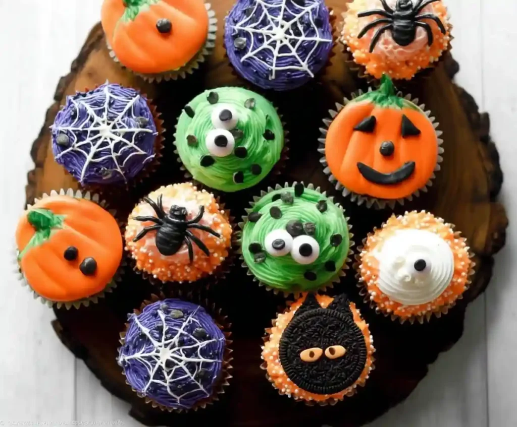 Decorated Halloween Cupcakes