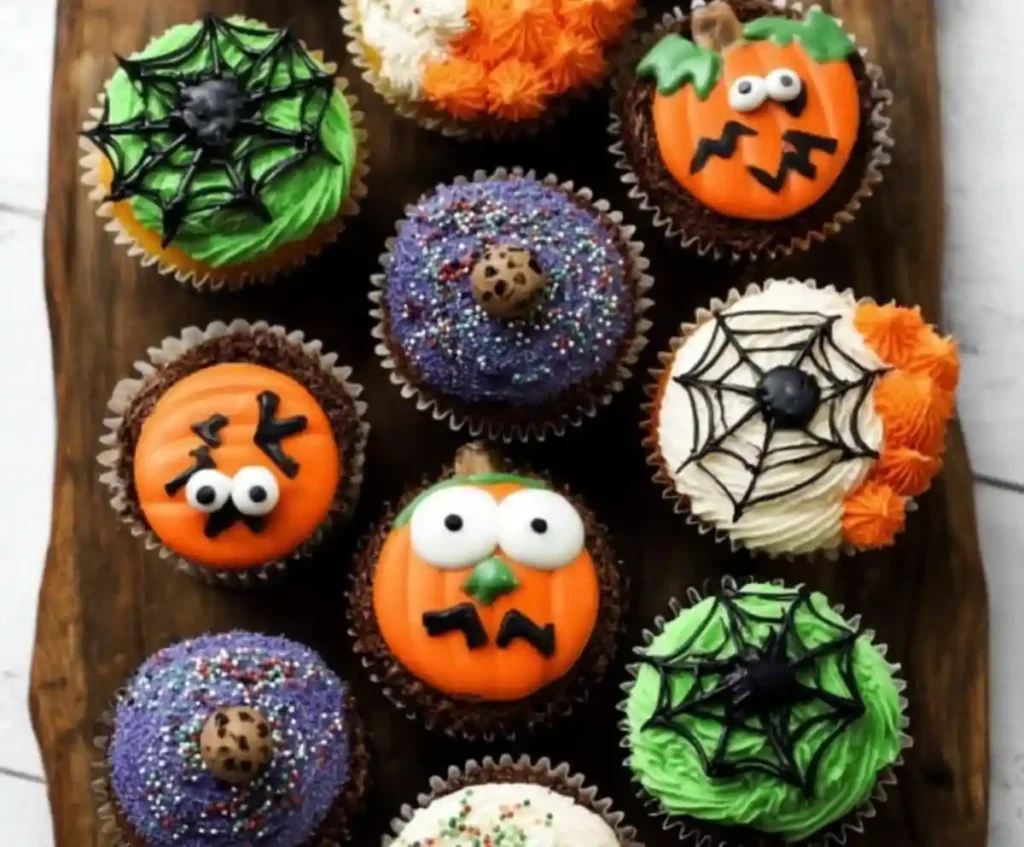 Decorated Halloween Cupcakes