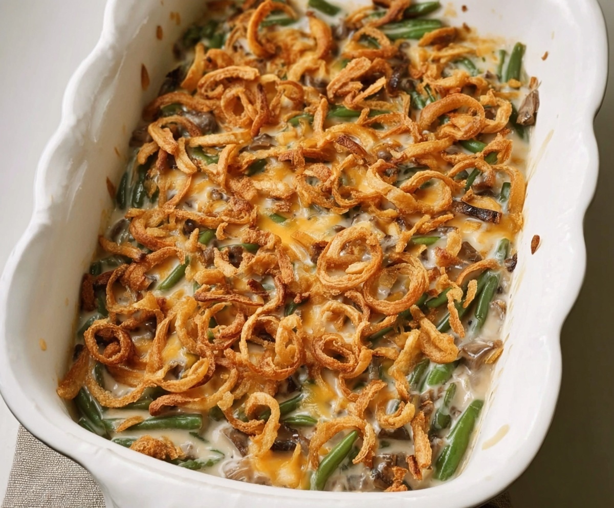 Mouthwatering Make Ahead Green Bean Casserole | Delicio Recipes | Easy