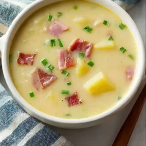 Buttery Spiral Ham and Potato Soup