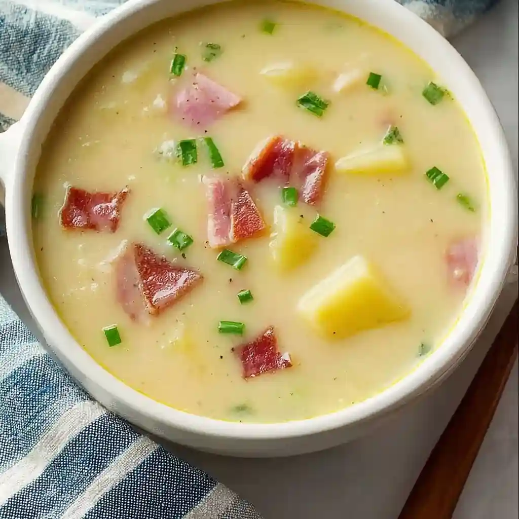 Buttery Spiral Ham and Potato Soup