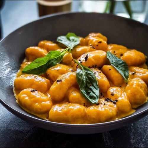 creamy pumpkin gnocchi