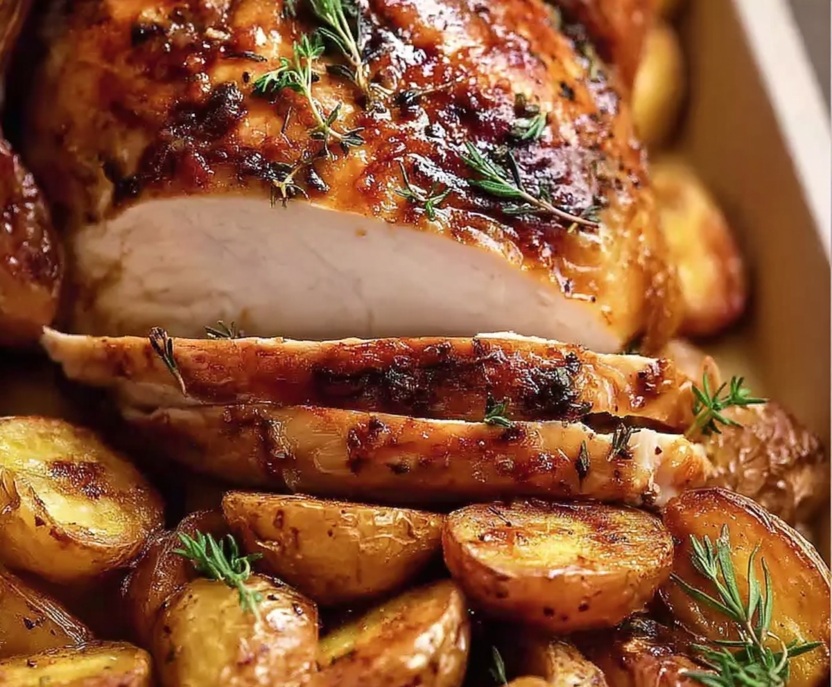 Perfect Roasted Turkey and Potatoes