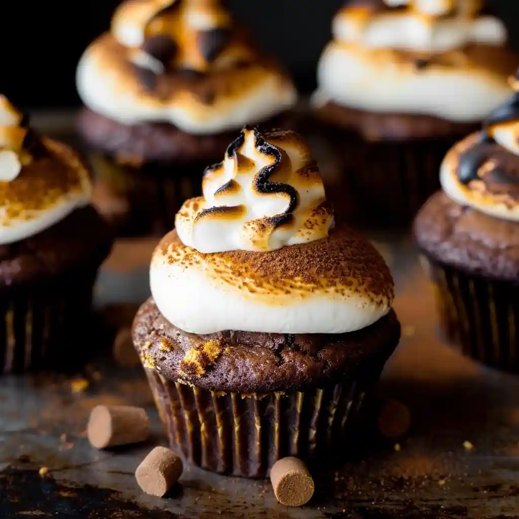 S’mores Brownie Cupcakes