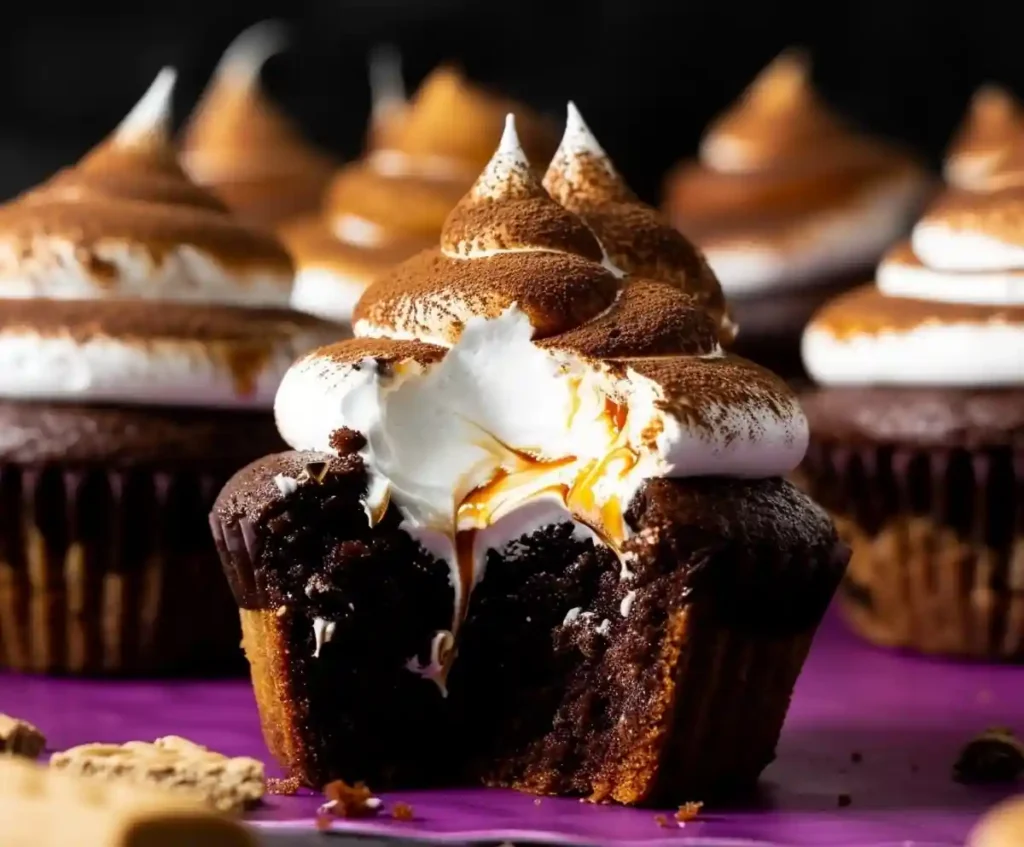 S’mores Brownie Cupcakes