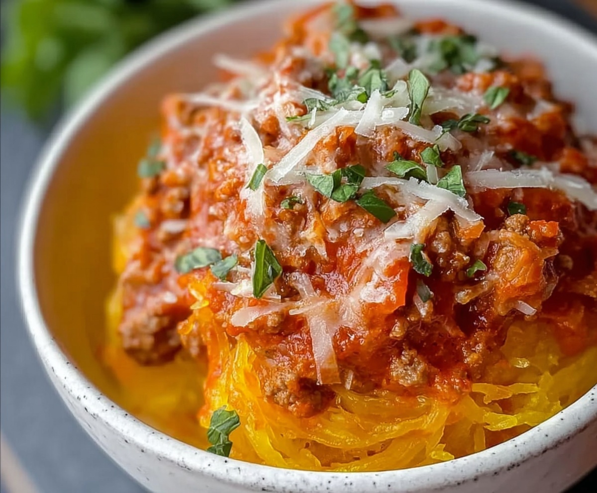 Turkey Meat Sauce Spaghetti Squash
