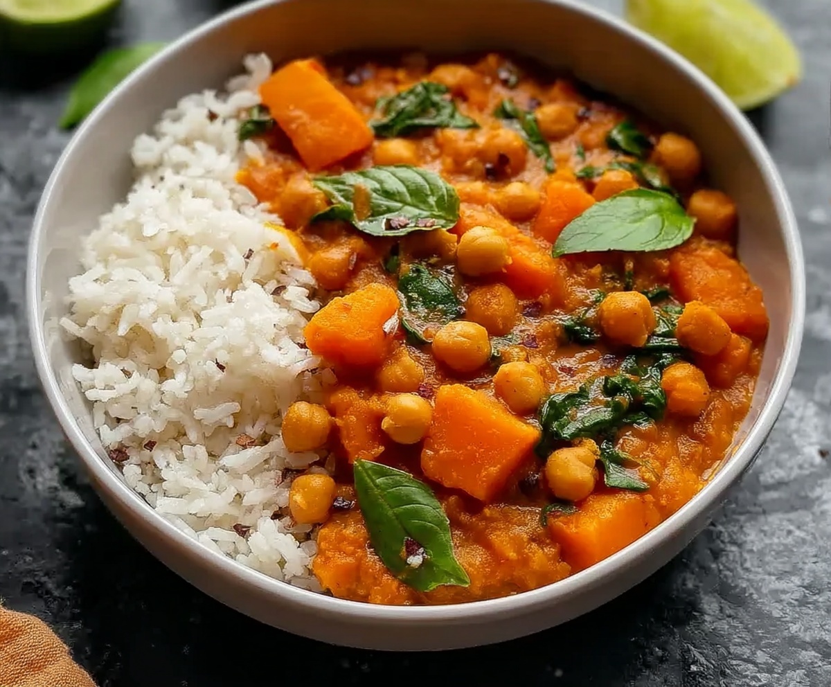 Plant-Based Butternut Squash Curry with Chickpeas