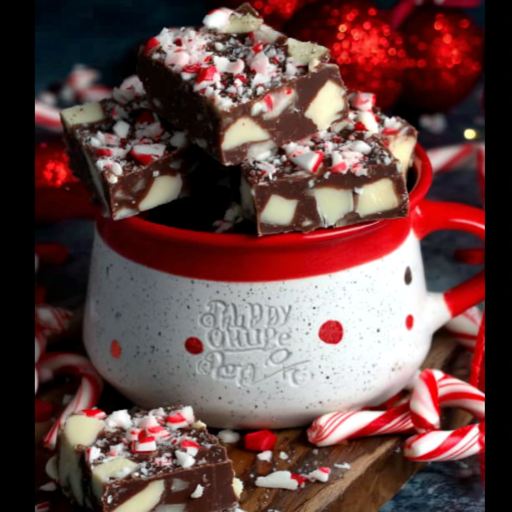 Peppermint Chunk Fudge
