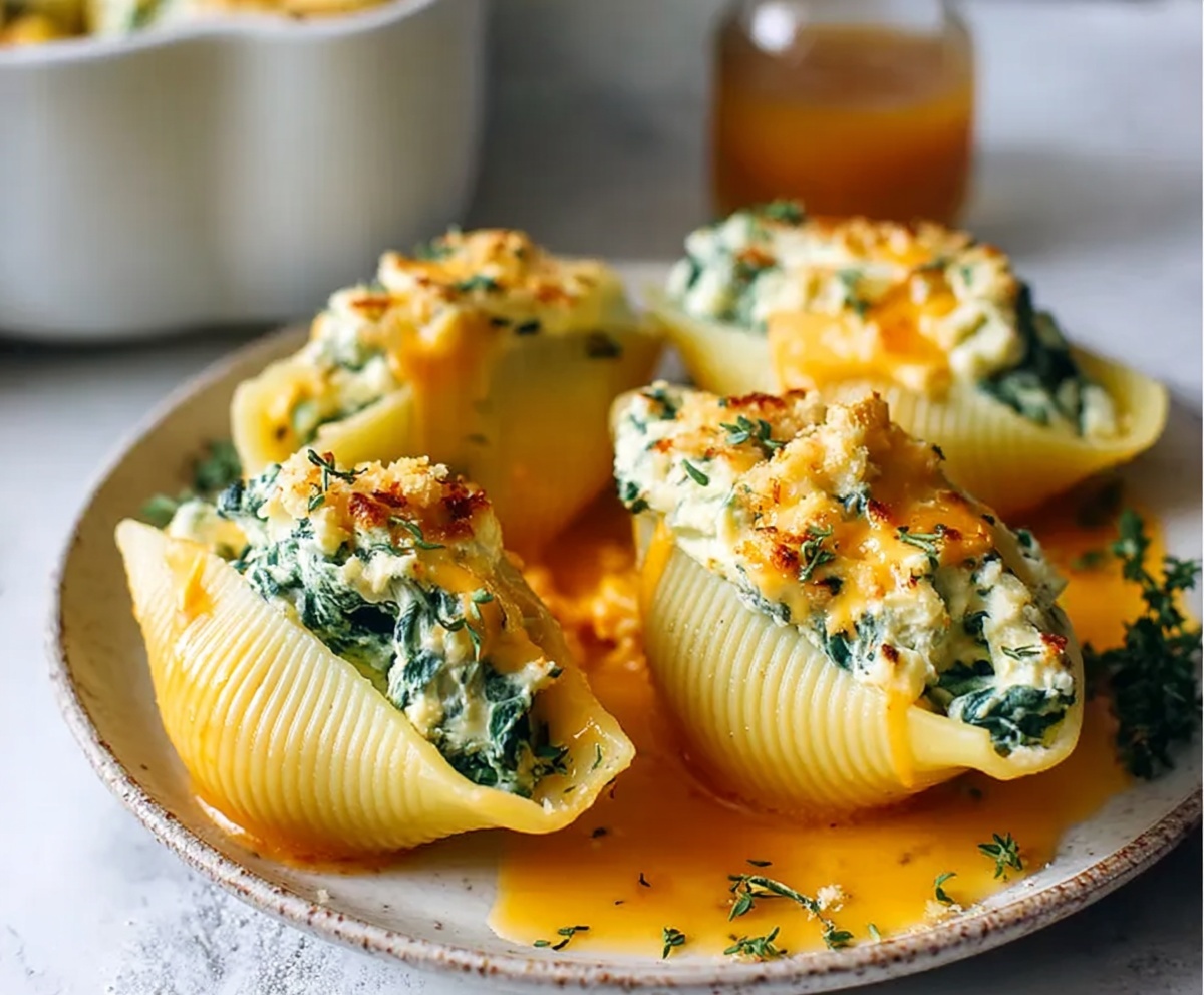 Tasty Butternut Squash Spinach Ricotta Stuffed Shells