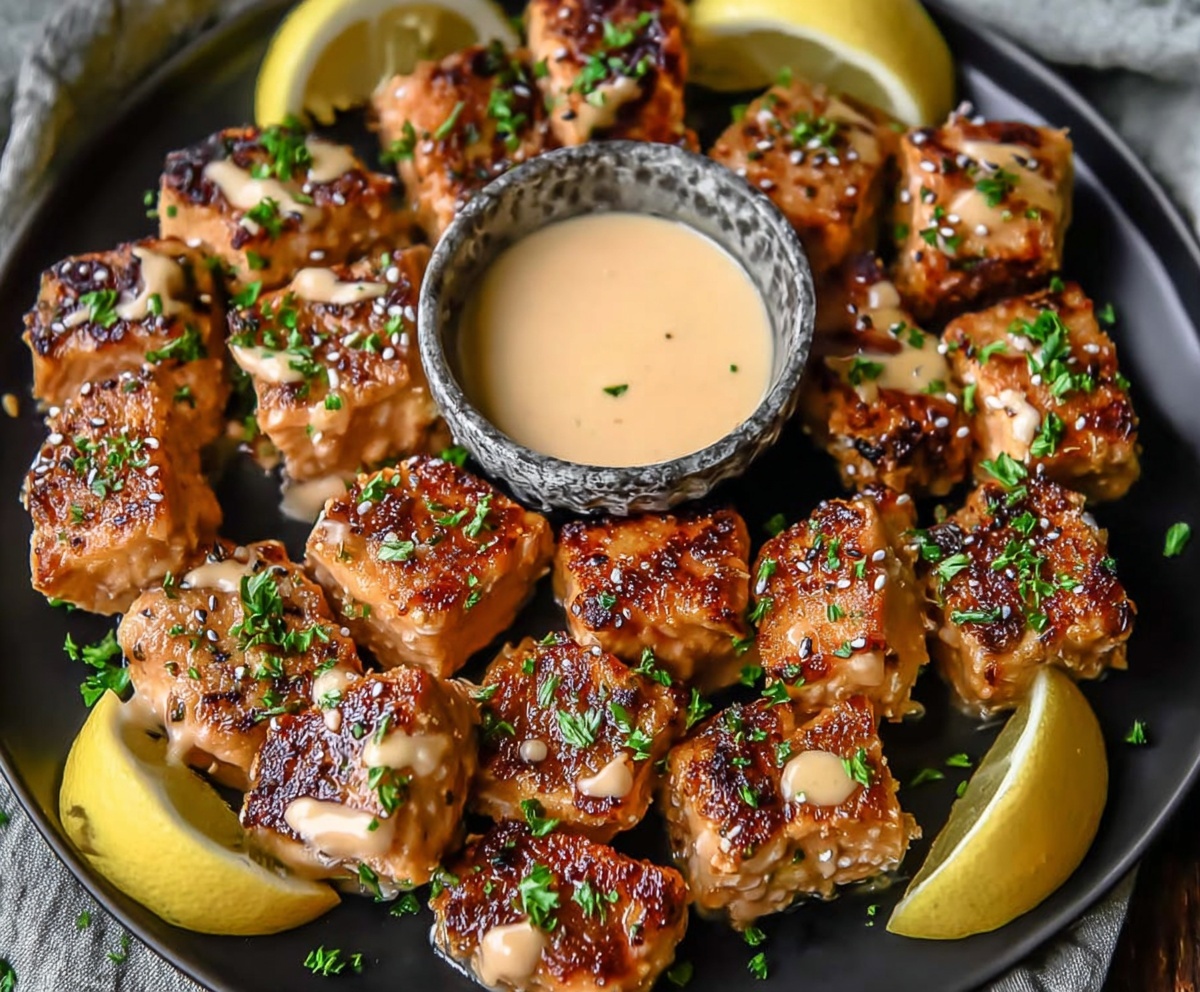 Bang Bang Salmon Bites in Air Fryer Easy, Healthy, Flavorful