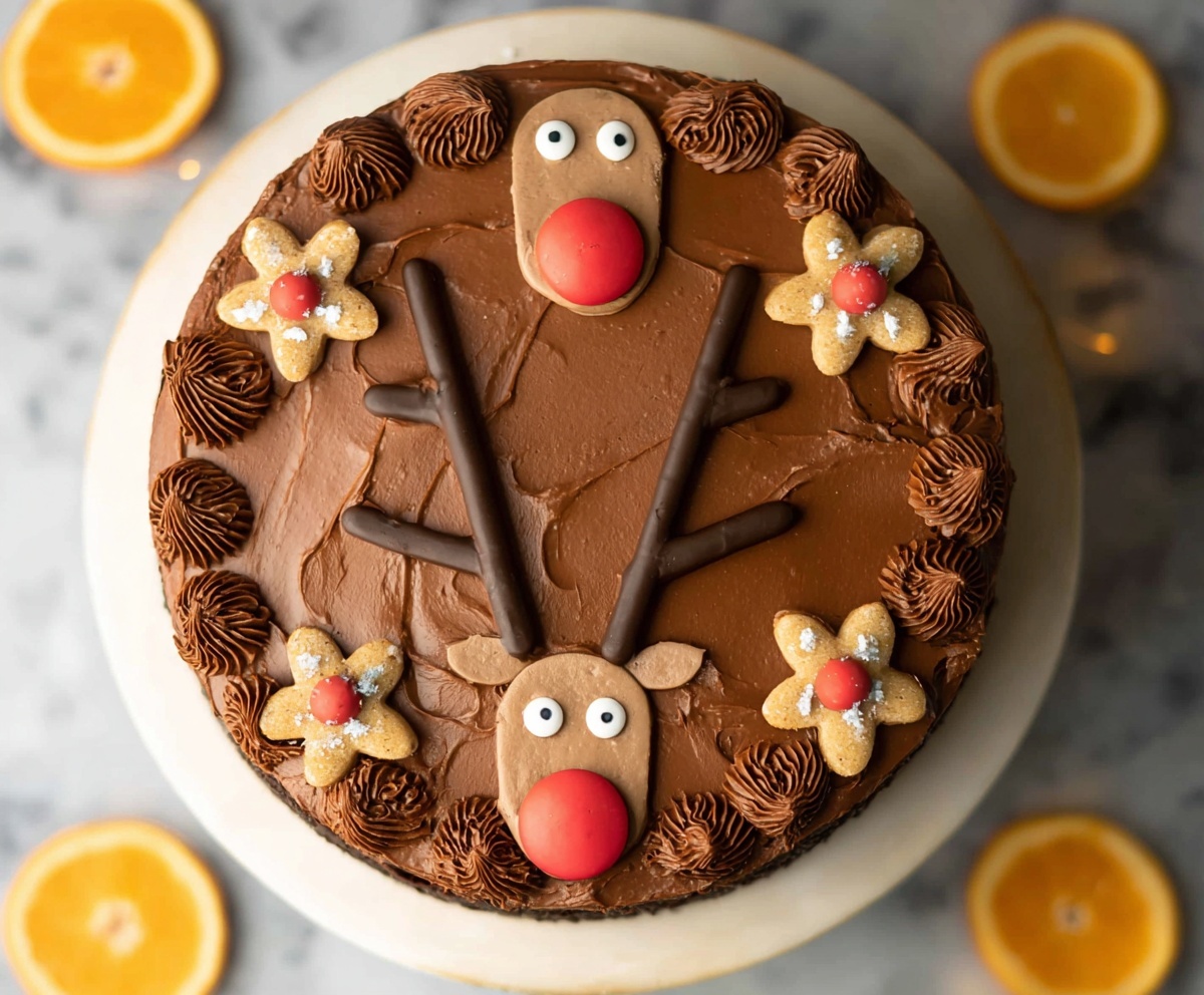 Chocolate Orange Reindeer Cake