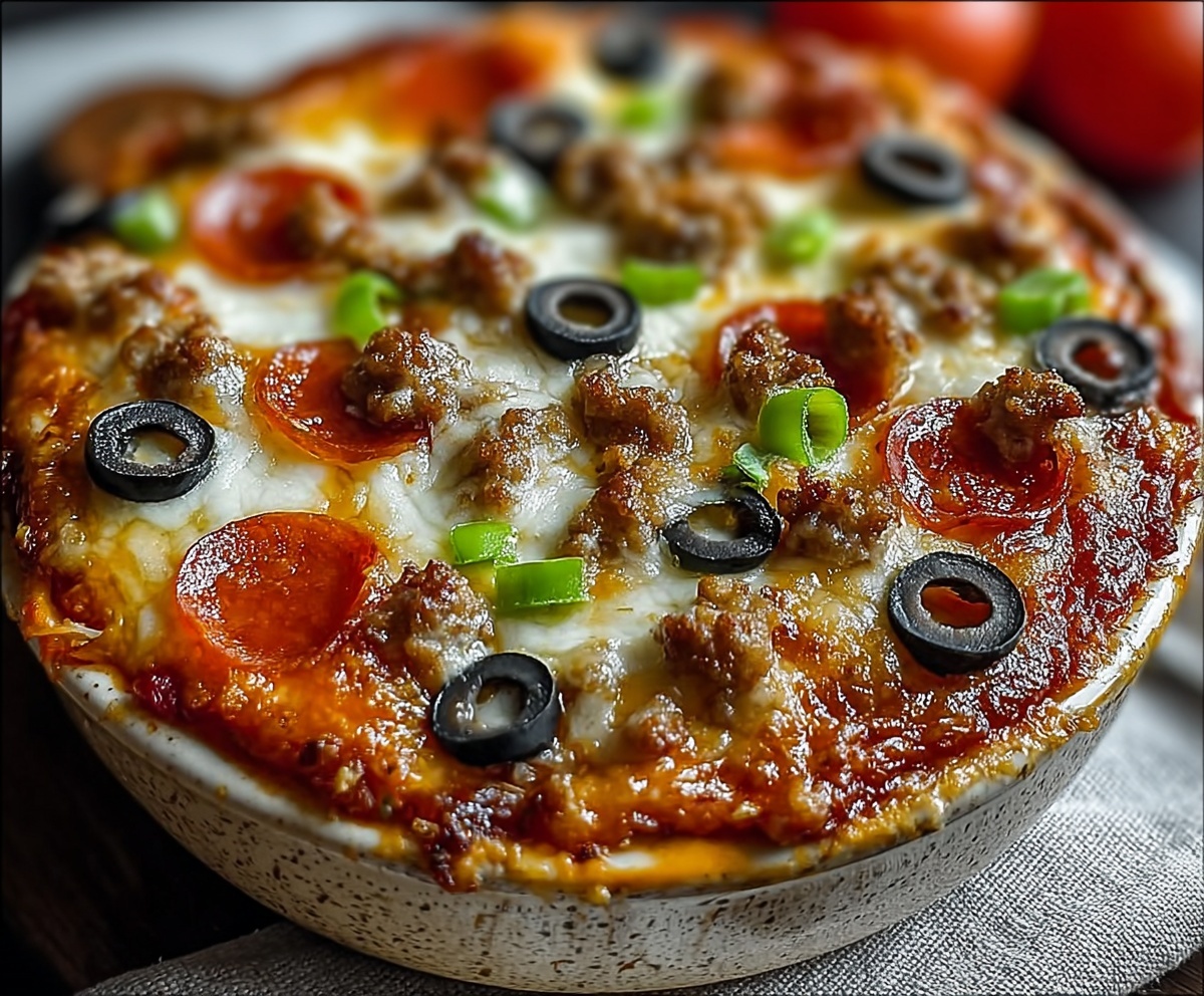 Irresistibly Cheesy Low Carb Cottage Cheese Pizza Bowl