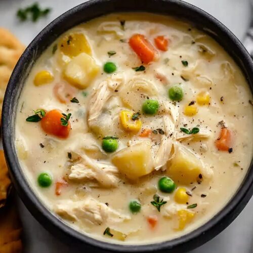creamy chicken pot pie soup