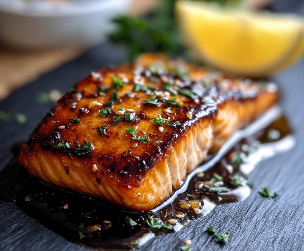 Crispy Honey Garlic Glazed Salmon Recipe