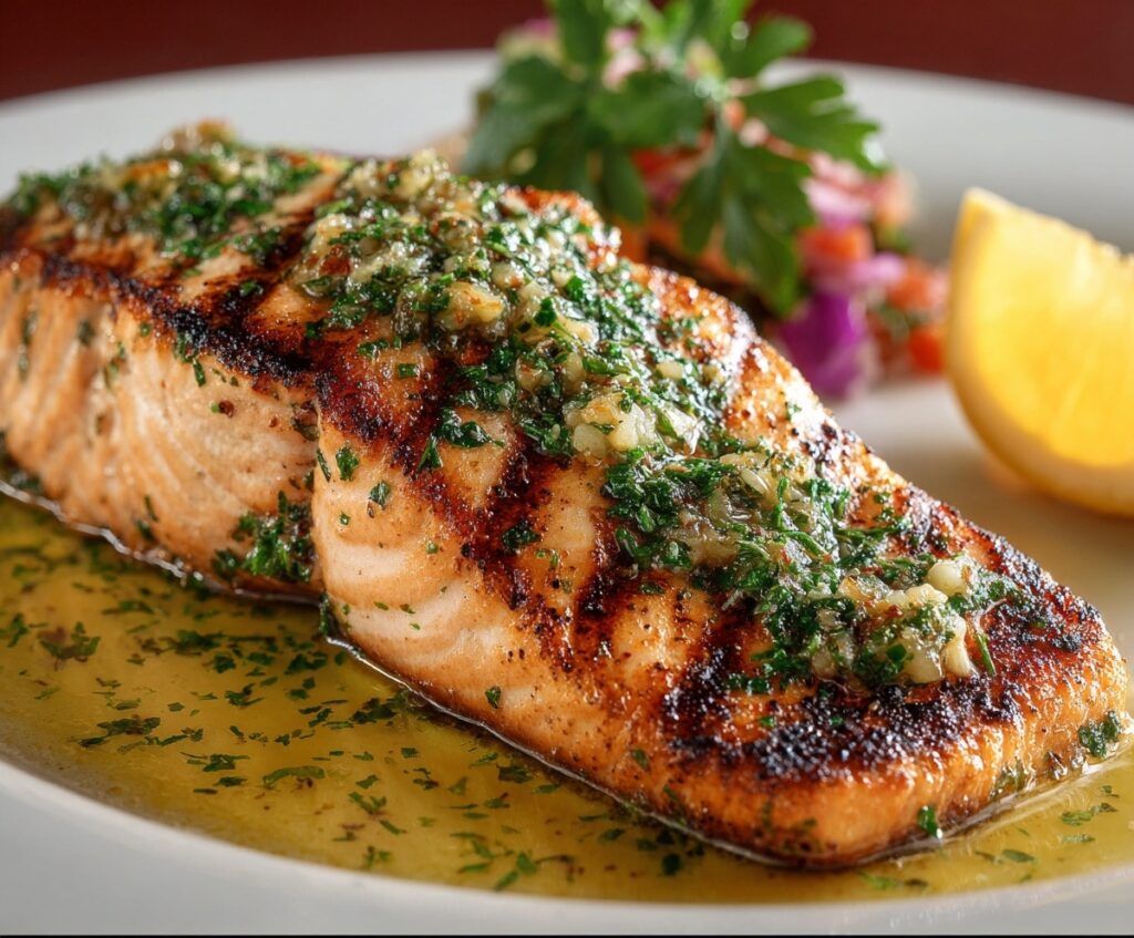 Grilled Salmon with Lemon Butter