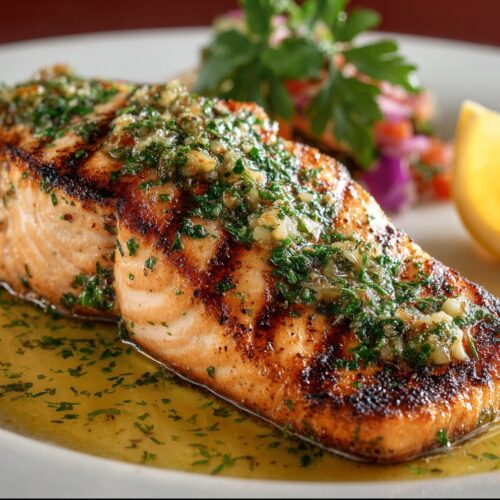 Grilled Salmon with Lemon Butter