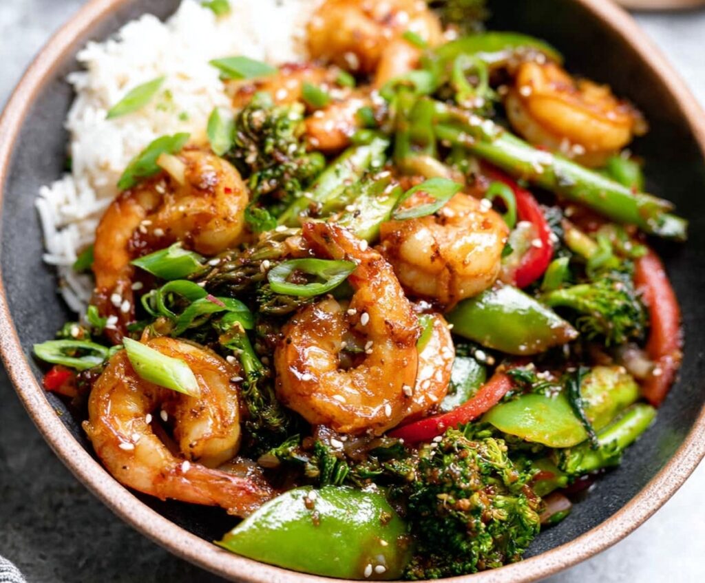  garlic shrimp stir fry