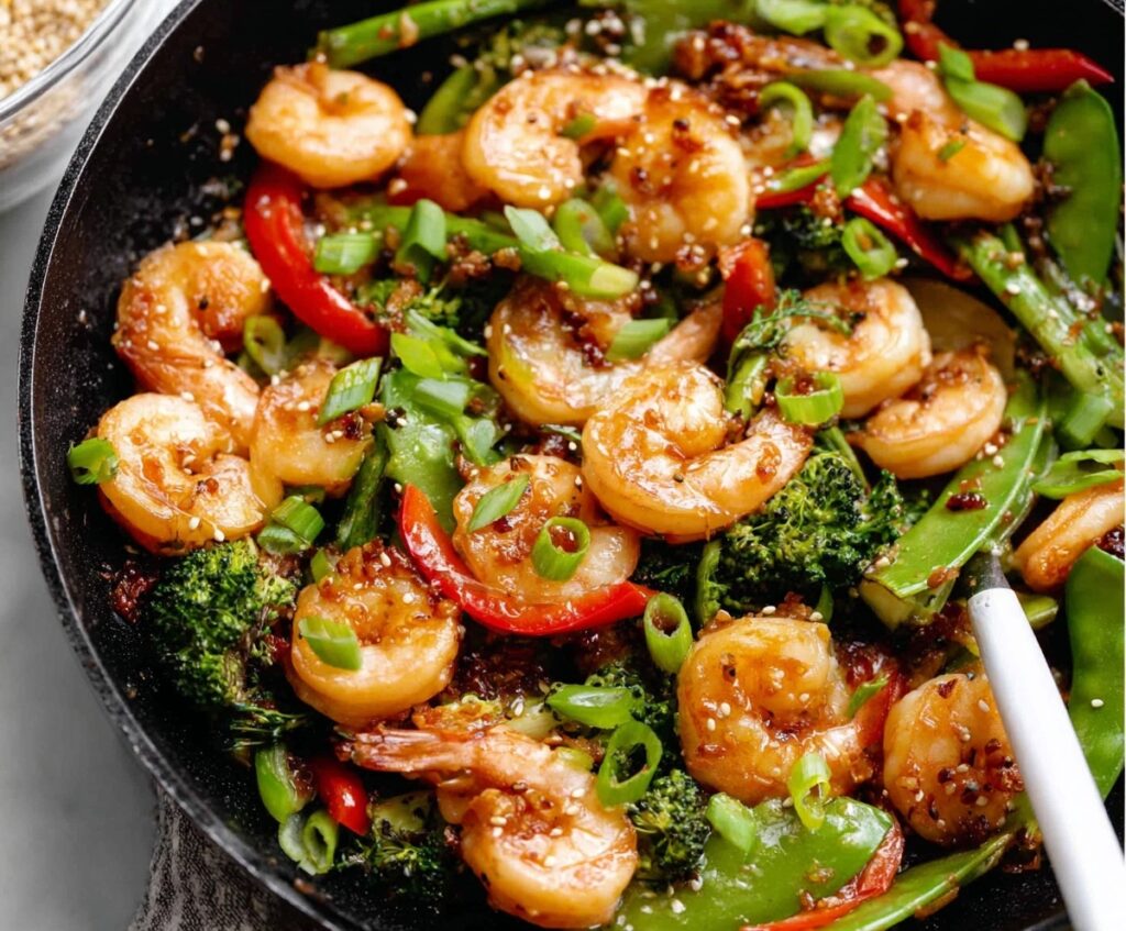  garlic shrimp stir fry