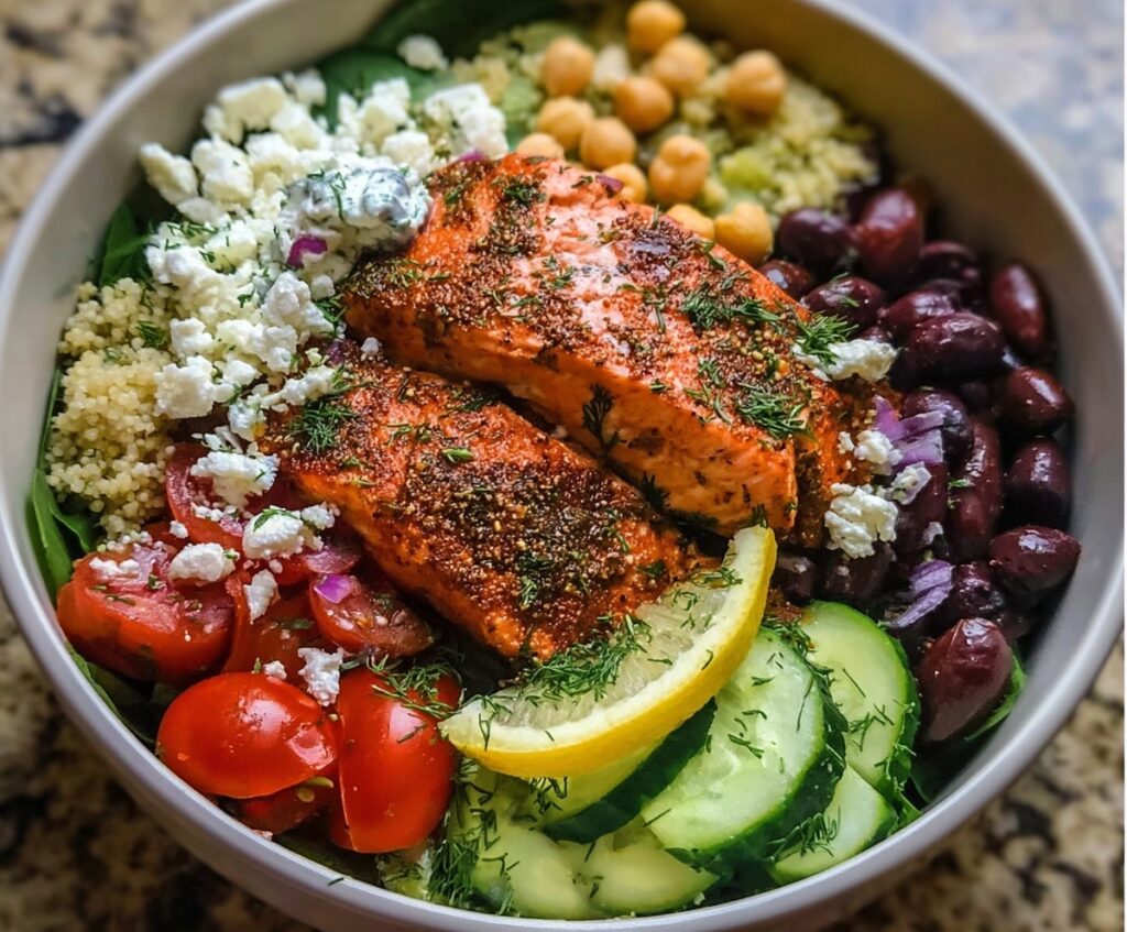 Mediterranean Salmon Bowl