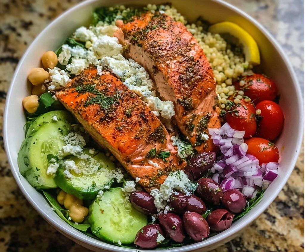 Mediterranean Salmon Bowl