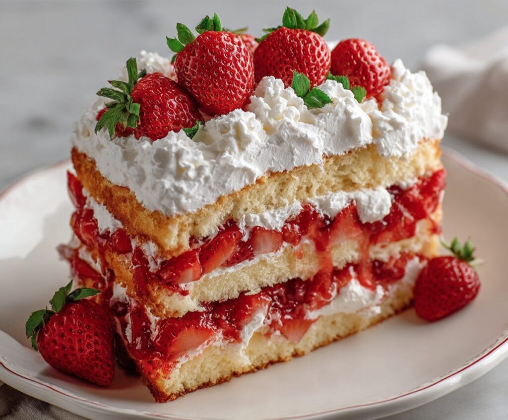 Strawberry Shortcake Layered Cake