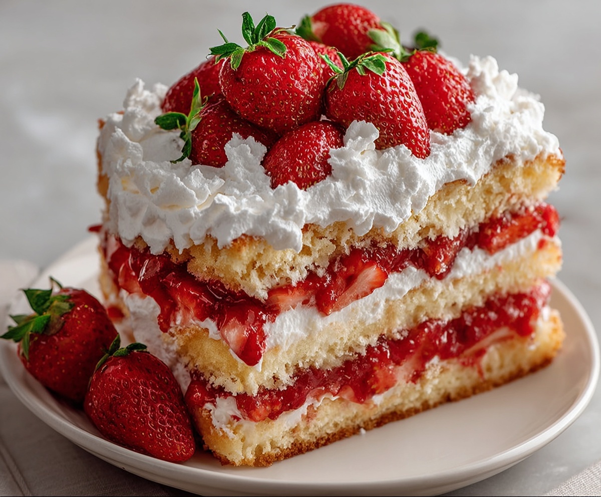 Strawberry Shortcake Layered Cake