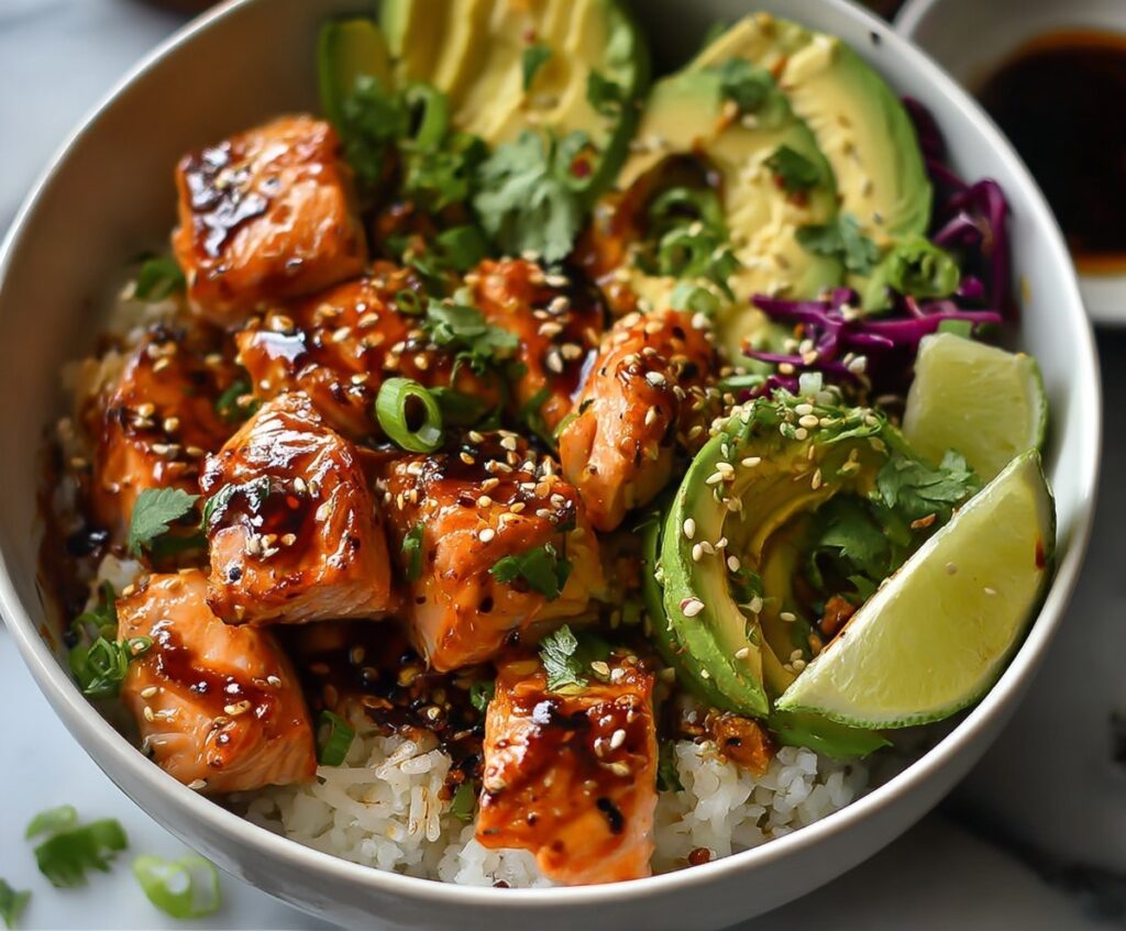 Sweet and Spicy Salmon Bowls
