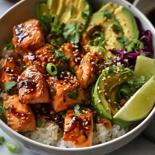 Sweet and Spicy Salmon Bowls